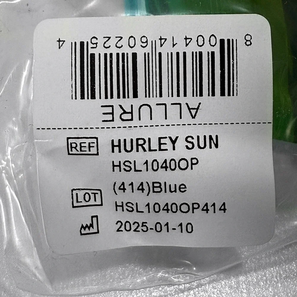 Hurley‎ Semi-Rim Shield Polarized Sunglasses NWT Blue / Rainbow - #49186-SUN3